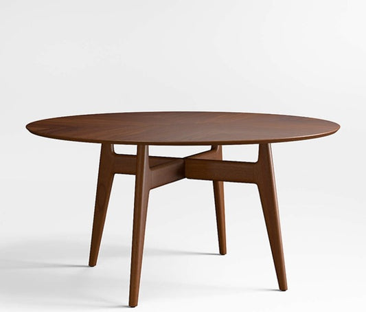 SKu - BL-DT-002 (Round acacia wood dining table)