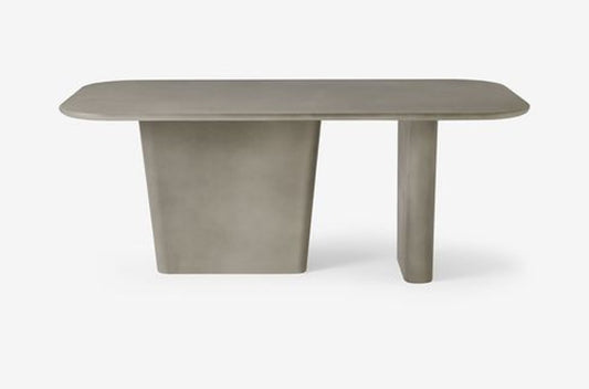 SKU - BL-DT-016 (Rectangular wooden dining table with unique leg)